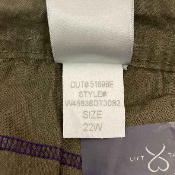 NWT NYDJ Earth Green Straight Leg Jeans Size 22W High Rise Cotton Lift Tuck Tech - Picture 13 of 13